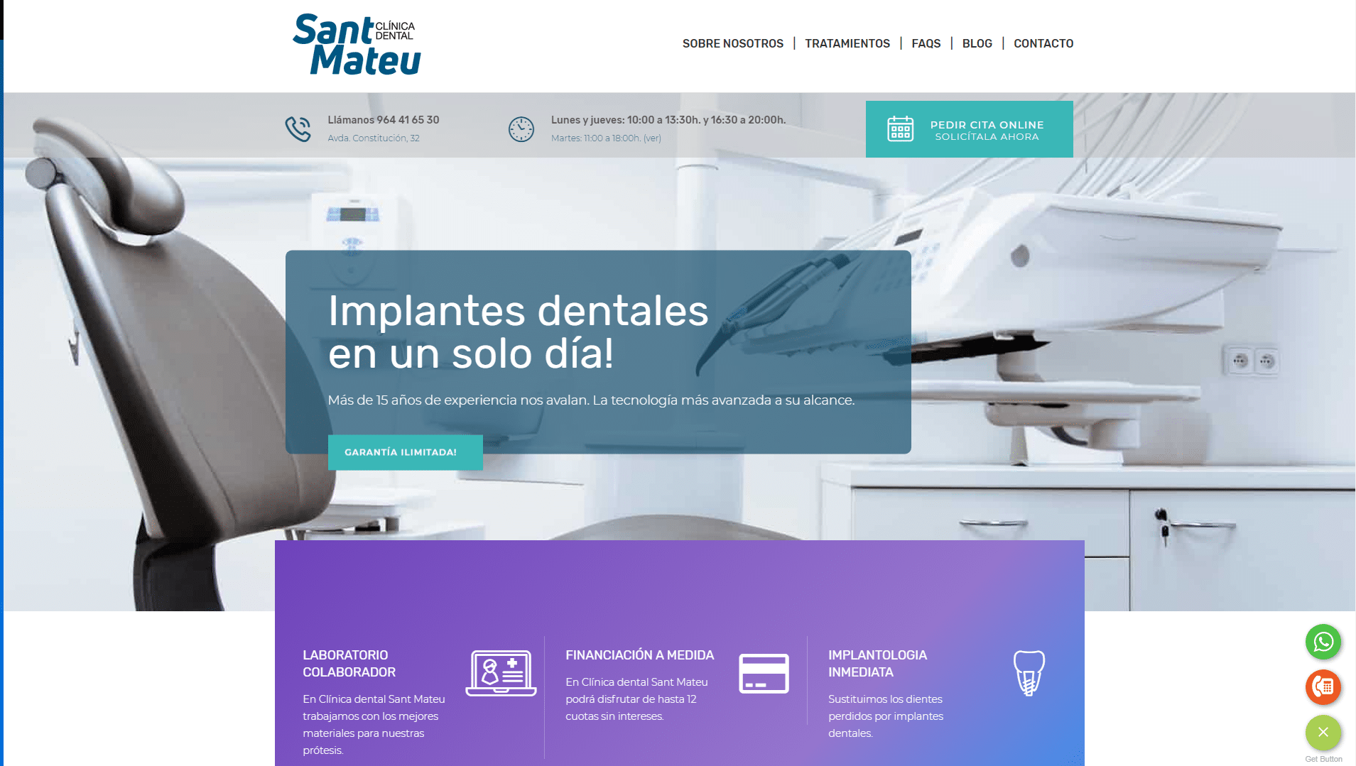 Diseño Web Benicarló y Vinaròs - Clínica Dental Sant Mateu - Dentistas en Sant Mateu